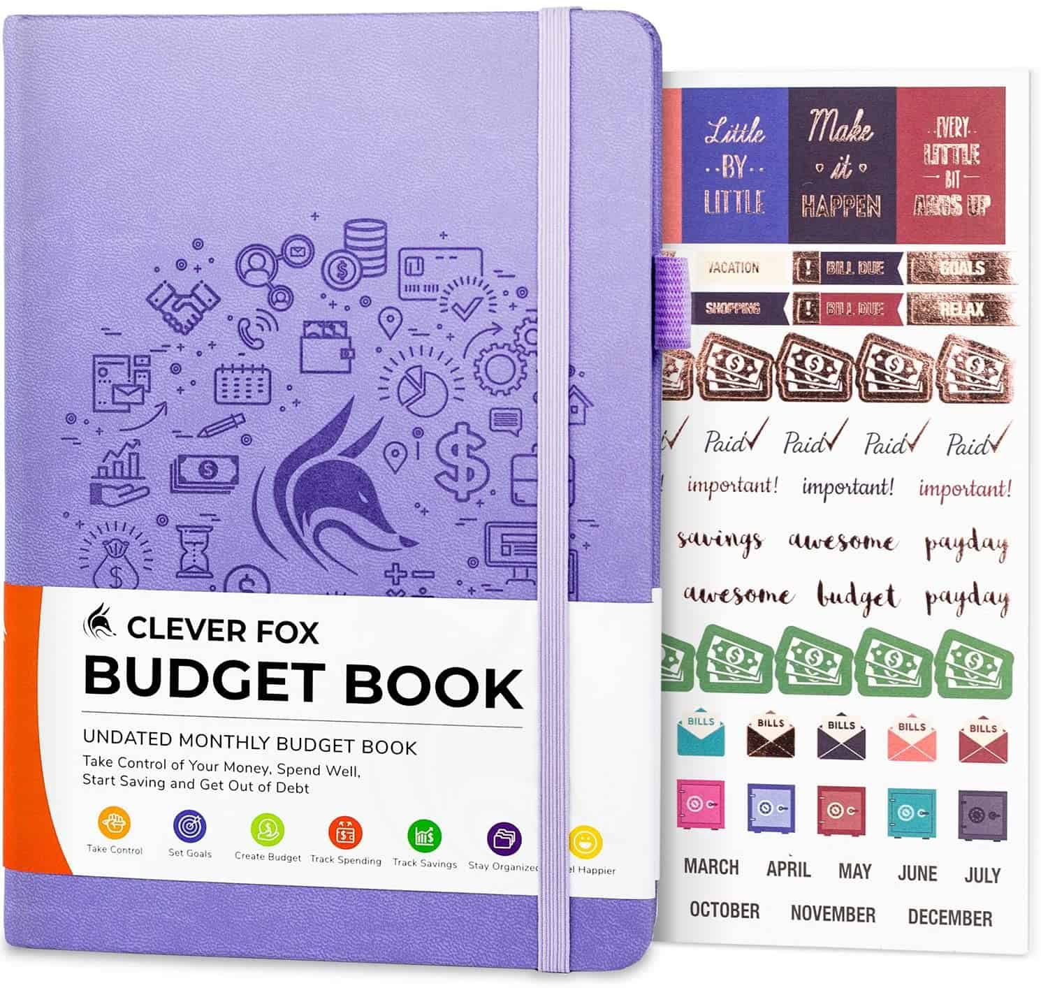 Clever Fox Budget Book - Financial Planner Organizer & Expense Tracker Notebook