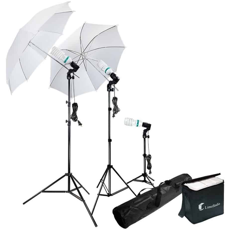 LimoStudio Photography 660W Day Light Umbrella Continuous Lighting Kit