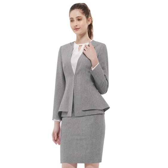 Women Business Suit Set for Office Lady Two Pieces Slim Work Blazer & Skirt