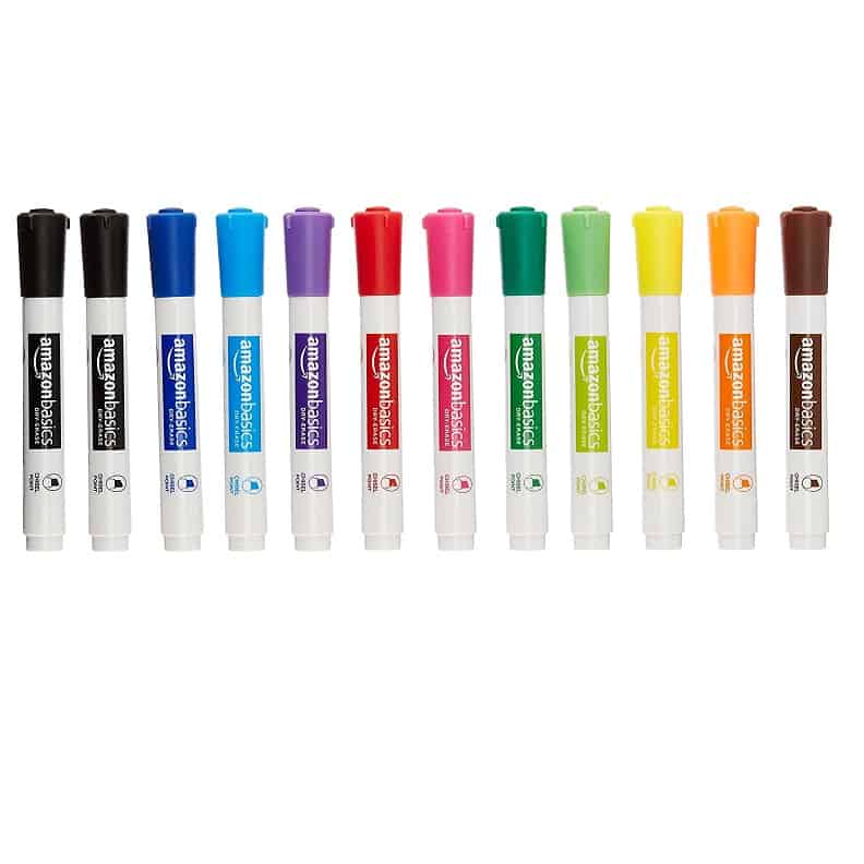 AmazonBasics Dry Erase White Board Markers