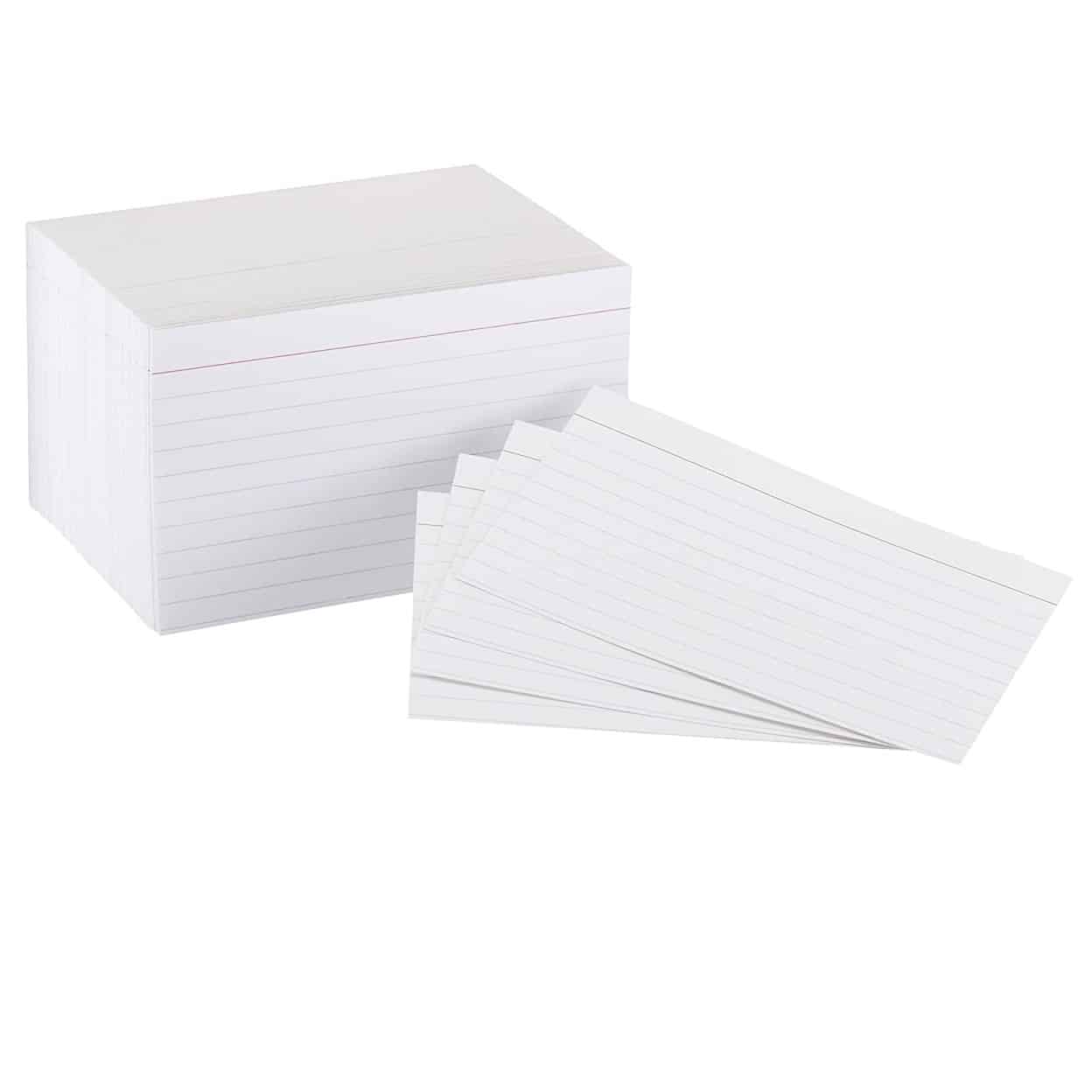 AmazonBasics Heavy Weight Ruled Lined Index Cards