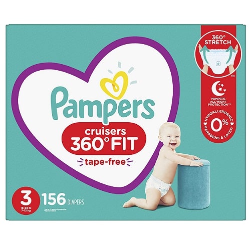 Diapers Size 3, 156 Count - Pampers